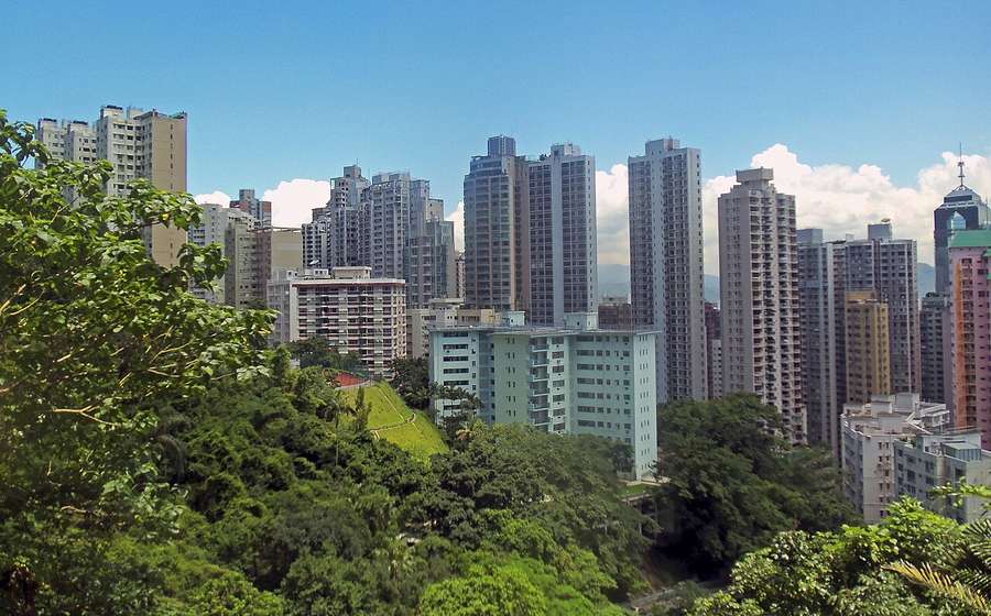 Mid-Levels residential towers above Central, Hong Kong (representative photo)