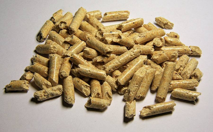 Close-up of food-grade hardwood smoking pellets (representative photo)
